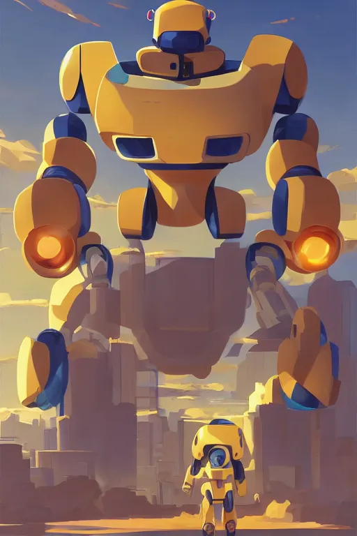 Image similar to metabots medabots medarotto medarot robot minimalist comics, behance hd by jesper ejsing, by rhads, makoto shinkai and lois van baarle, ilya kuvshinov, rossdraws global illumination ray tracing hdr radiating a glowing aura