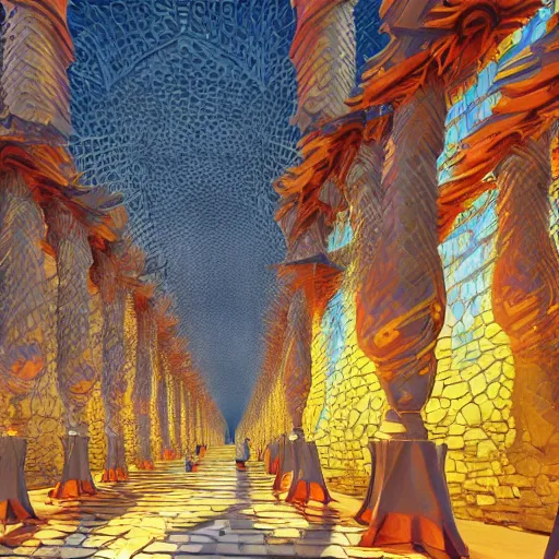 Image similar to art city 8 k cryengine render by android jones, antoni gaudi, rob gonsalves, syd mead