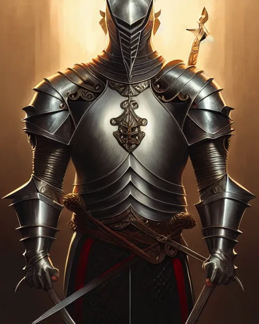 Image similar to Muscular and powerful medieval male knight portrait, art nouveau, fantasy, intricate triangular designs, elegant, highly detailed, sharp focus, art by Artgerm and Greg Rutkowski and WLOP