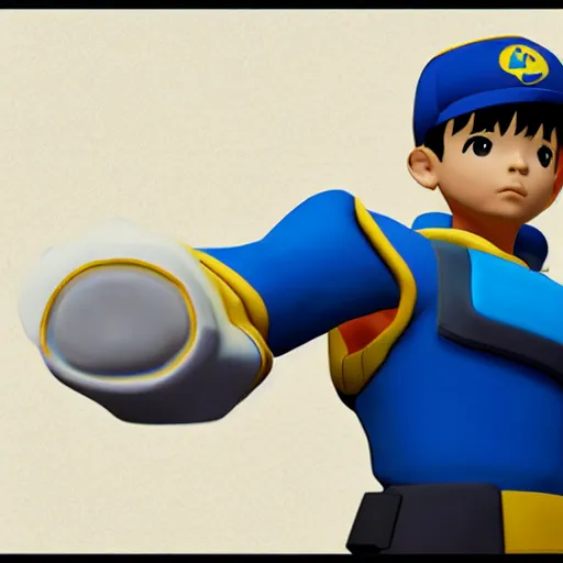 Prompt: ness as an overwatch character, 8 k