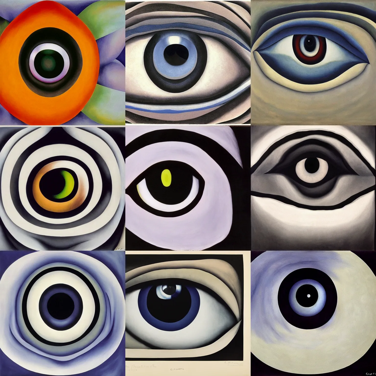 Prompt: all seing eye, georgia o'keeffe