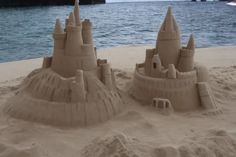 Image similar to a completed sand castle