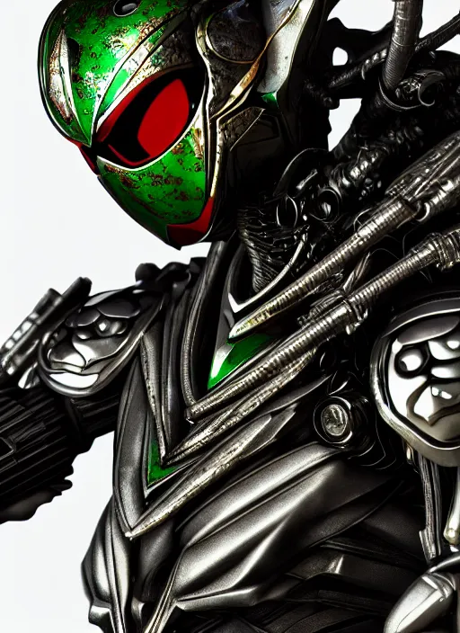 Image similar to kamen rider, intricate detail, royo, whealan, giger, klimt, hd, octane render, unreal engine,