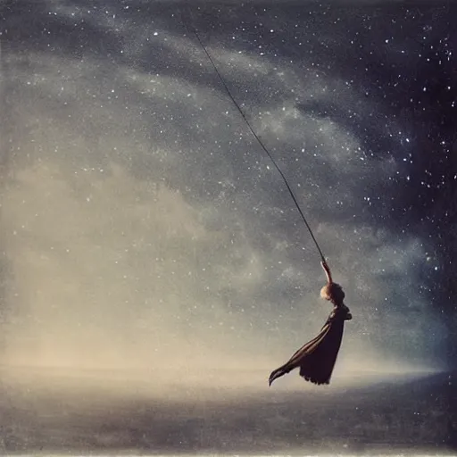 Prompt: phantom grip, the edge of the universe (on film), by Ida Rentoul Outhwaite and Brooke Shaden