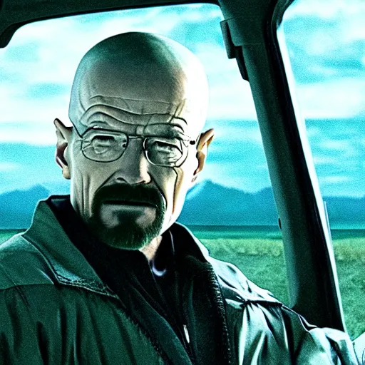 Image similar to movie still of walter white in kingdom hearts ( 2 0 0 3 )