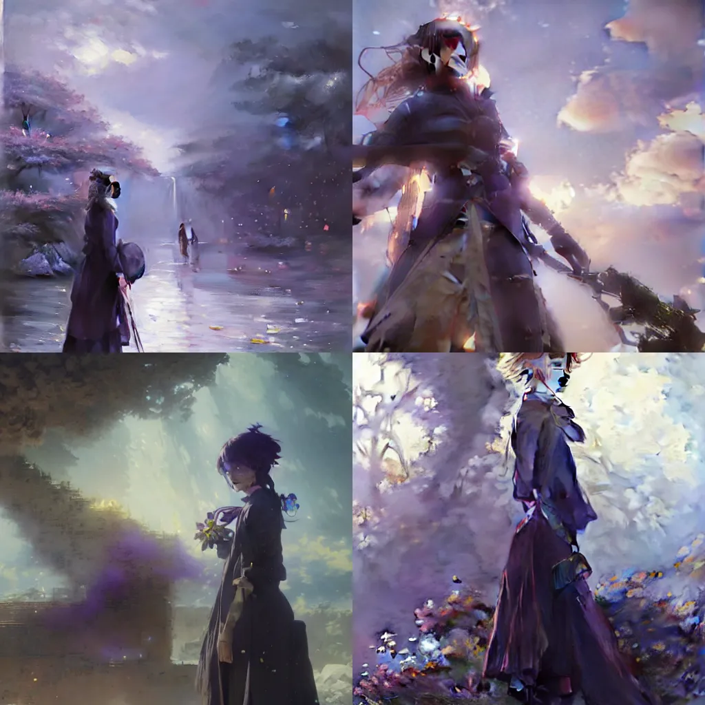 Image similar to female violet evergarden anime, intricate, sharp focus, illustration, highly detailed, digital painting, concept art, matte, art by ruan jia and wlop and greg rutkowski, masterpiece