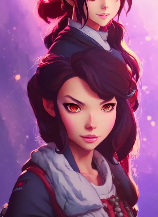 Image similar to Belle the Beast Princess in apex legends as an anime character digital illustration portrait design by Ross Tran, artgerm detailed, soft lighting