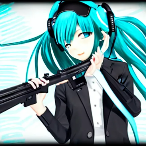 Image similar to Hatsune Miku. max payne screenshot