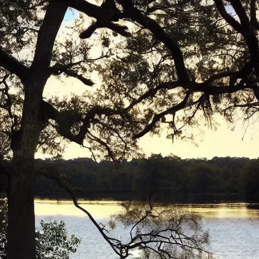 Image similar to carolina moon lazy ol'river time keeps floatin'on by moss hanging from an oak tree baby, it's just you and me sure makes one beautiful sight