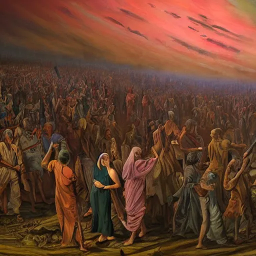 Image similar to painting of jehovah's witnesses apocalypse
