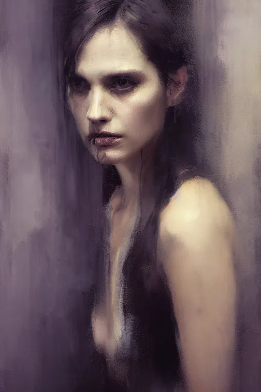 Image similar to detailed cinematic moody colors studio portrait of the memories of a sensual lady, high quality by jeremy mann, only one head single portrait