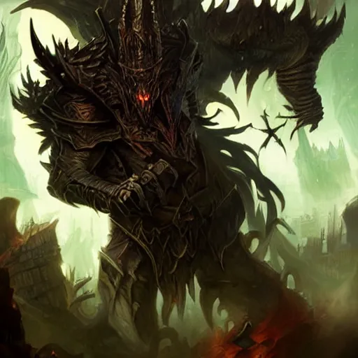 Prompt: the best mtg card art you could imagine, dark fantasy, 4 k, detailed