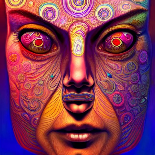 Image similar to An extremely psychedelic portrait of Groku, surreal, LSD, face, detailed, intricate, elegant, lithe, highly detailed, digital painting, artstation, concept art, smooth, sharp focus, illustration