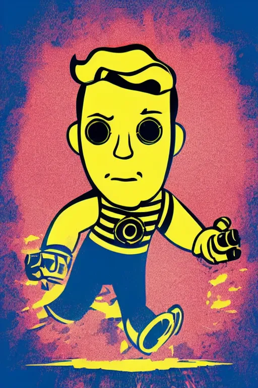 Image similar to fallout 7 6 retro futurist illustration art by butcher billy, sticker, colorful, illustration, highly detailed, simple, smooth and clean vector curves, no jagged lines, vector art, smooth andy warhol style