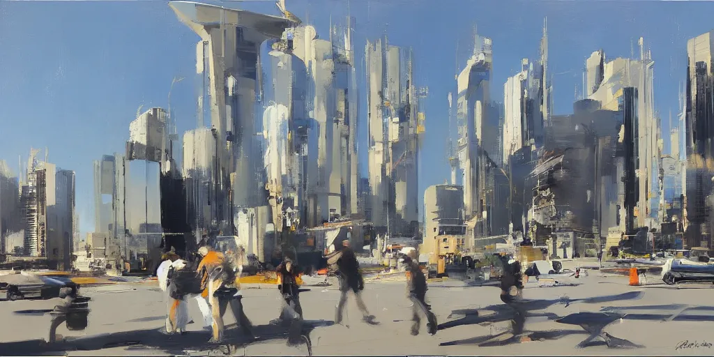 Image similar to construction, futuristic, scifi. by ben aronson