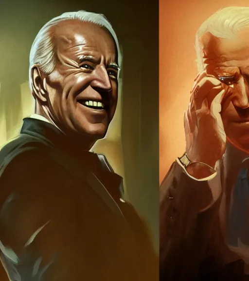 Image similar to joe biden, by artgerm, by greg rutkowski, bioshock screenshot, fallout new vegas screenshot, patriot