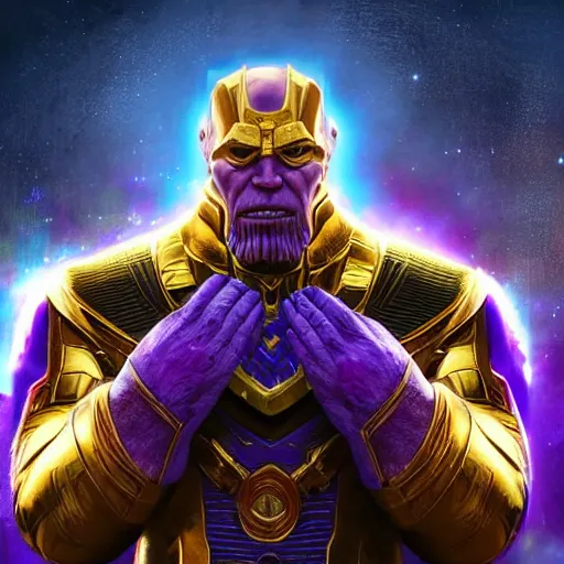 Image similar to Putin as thanos, Cinematic, Portrait, Ultra-HD, Beautiful Lighting, insanely detailed and intricate, hypermaximalist, elegant, ornate, hyper realistic, super detailed