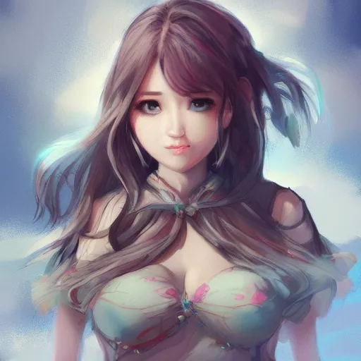 Image similar to detailed beautiful character art on amino, high quality art on artstation