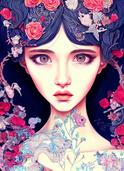 Image similar to girl venizian, extremely detailed, sharp focus, portrait, smooth, digital illustration, by james jean, by eliza ivanovo, by rossdraws, frank franzzeta, sakimichan