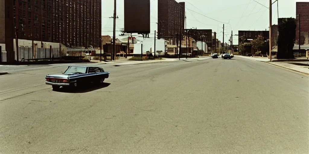 Prompt: empty kansas street photography by william eggleston and stephen shore en 1 9 6 8