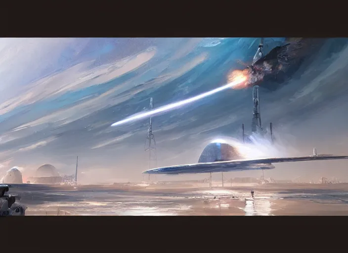 Prompt: concept art of spacex, oil painting by jama jurabaev, extremely detailed, brush hard, artstation, for aaa game, high quality