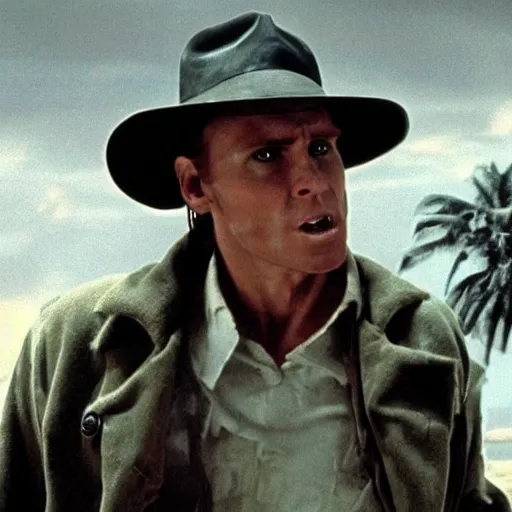 Image similar to Live Action Still of Jerma in Raiders of the Lost Ark, real life, hyperrealistic, ultra realistic, realistic, highly detailed, epic, HD quality, 8k resolution, body and headshot, film still