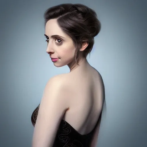 Image similar to “Alison brie, beautiful, highly detailed portrait, photorealistic, ultra-detailed, 3d, cartoon, Up”