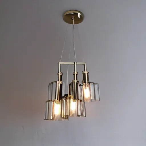 Prompt: ultra modern roaring twenties chandelier light fitting