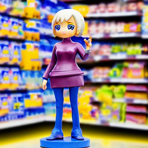 Image similar to figurine of walmart, personification, embodiment of, symbolize, official store photo, commercial photo, featured on amiami, surrealism, 8 k, 8 5 mm, beautiful composition