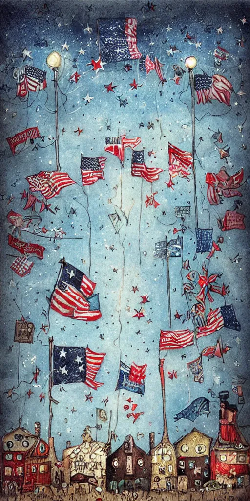 Image similar to a 4 th of july scene by alexander jansson