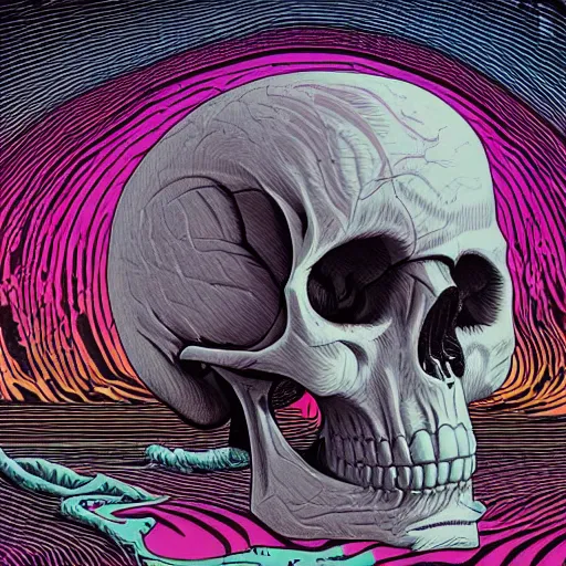 Image similar to ngc 3132 melting mysterious skull landscape by Casey Weldon, dan mumford 8k ultra high definition, upscaled, edge of the world, image credit nasa nat geo