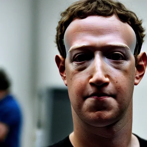 Image similar to Mark Zuckerberg as a cyborg in The Terminator