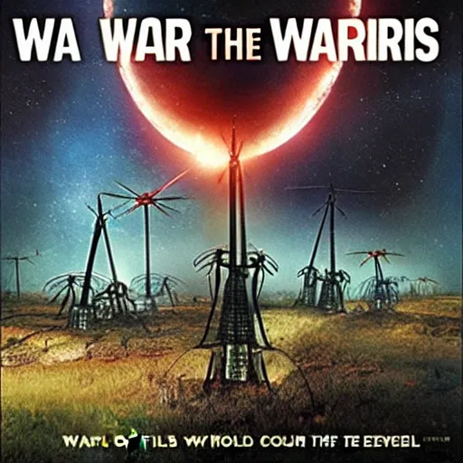 Prompt: War of the Worlds Tripod, Jeff Wayne Album Art