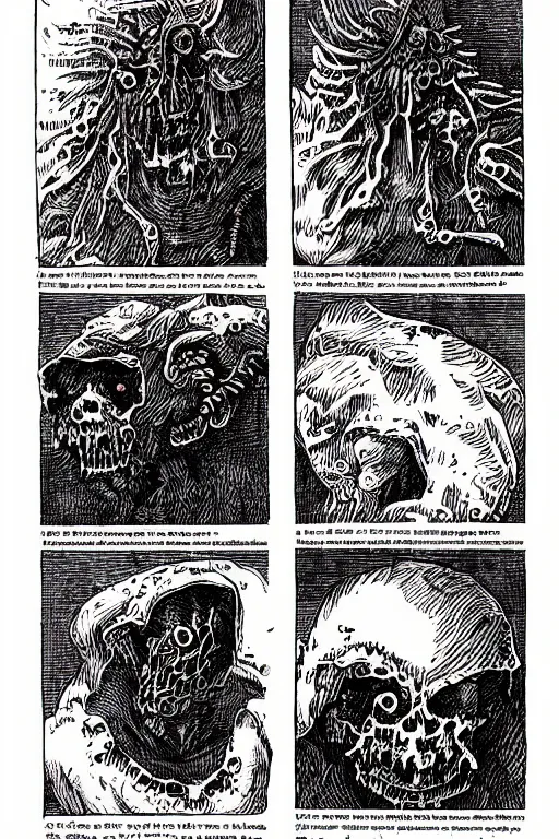 Image similar to disturbing pages from the necronomicon zarono,