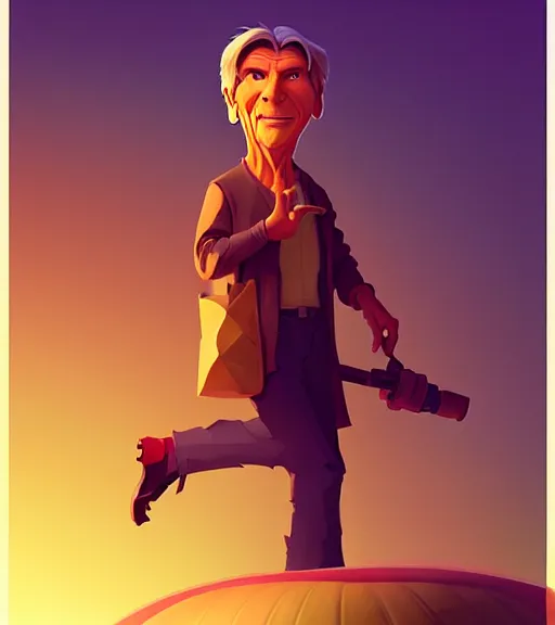 Image similar to icon stylized minimalist harrison ford as gourd!, loftis, cory behance hd by jesper ejsing, by rhads, makoto shinkai and lois van baarle, ilya kuvshinov, rossdraws global illumination