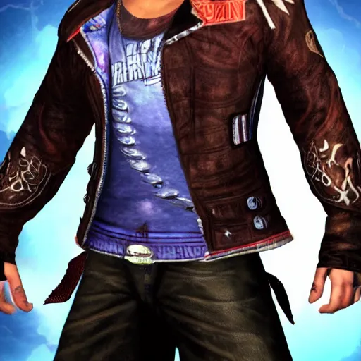 Image similar to bam margera, as a character in tekken