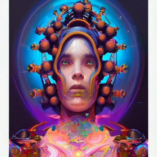 Image similar to lofi fractal cosmic divine biopunk portrait, pixar style, by tristan eaton stanley artgerm and tom bagshaw.