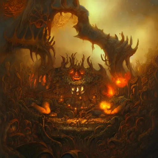 Image similar to hell is other people by justin gerard, deviantart