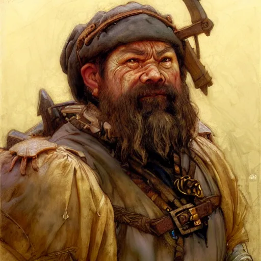 Prompt: highly detailed portrait of a dwarf peasant in the form of a tough male.. art by donato giancola, eugene delacroix, ruan jia, carl larsson, peter mohrbacher. trending on artstation, intricate details, energetic composition, golden ratio, concept art, illustration, elegant art, global illuminaition