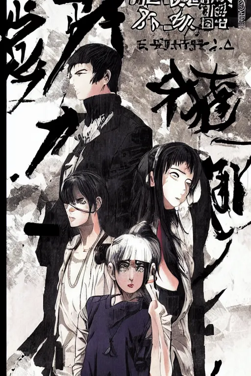 Prompt: professionally drawn seinen mature cyberpunk detective horror action manga comic cover about hinduism buddhism, full color, beautifully drawn coherent professional, drawn by ilya kuvshinov, ilya kuvshinov, satoshi kon and tsutomu nihei. japanese script kanji hiragana on the cover. simplistic minimalist stylized cover art. cel shaded