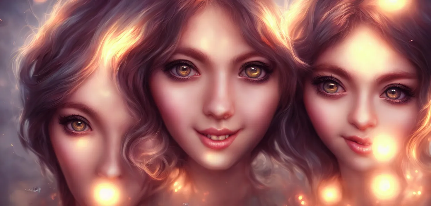 Image similar to вoll | | big eyes, sunny, dreamlike art, realistic shaded, smile, good looking, hyper details, 4 k realistic, cryengine, realistic shaded lighting poster by artgerm, ross tran, fuji choko, loish, 8 k resolution, trending on artstation, luxury