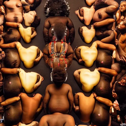 Prompt: love, diverse bodies, from behind, rebirth rituals, wide angle, elaborate, highly detailed, beautiful lighting