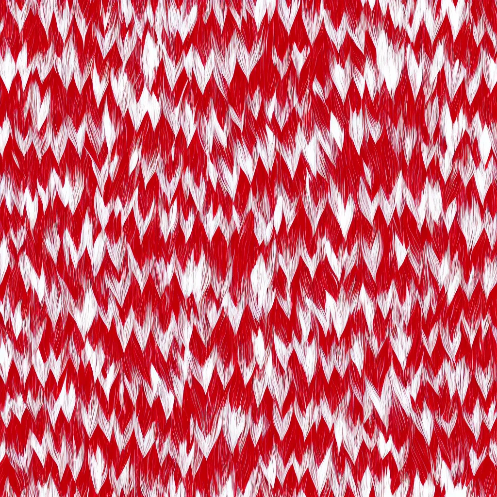 Image similar to seamless red and white symmetric feather texture, 4k