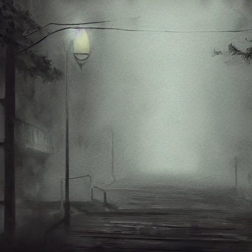 Prompt: peaceful misty silent hill, watercolor, dramatic lighting, cinematic, establishing shot, extremely high detail, photorealistic, cinematic lighting