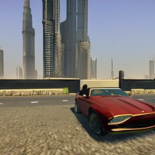 Image similar to gta : dubai. alternative, spiritual, ephemeral vibe