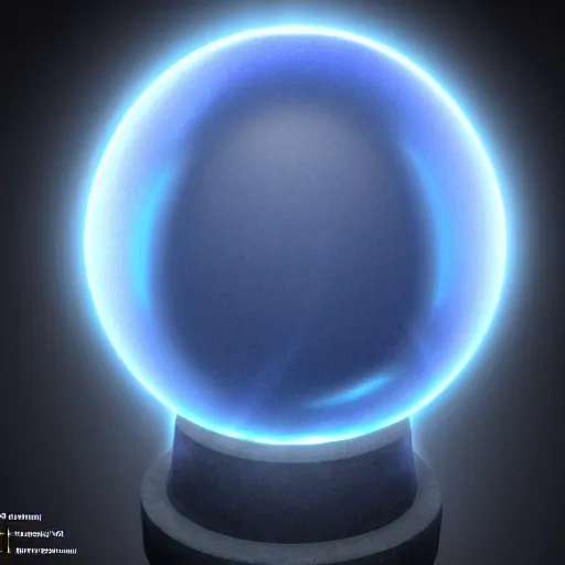 Image similar to glowing orb of blue plasma energy with feminine facial features dramatic lighting, hdr, hyper realistic, octane, unreal, blender, raytracing, trending on artstation