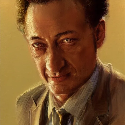 Prompt: Jascha Heifetz, closeup character portrait art by Donato Giancola, Craig Mullins, digital art, trending on artstation