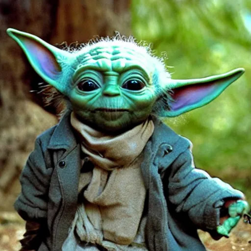 Image similar to australian bushranger baby yoda