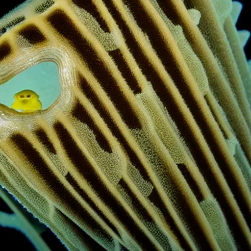 Prompt: venetian bauta mask glass sponge, hexactinellid, animal photography