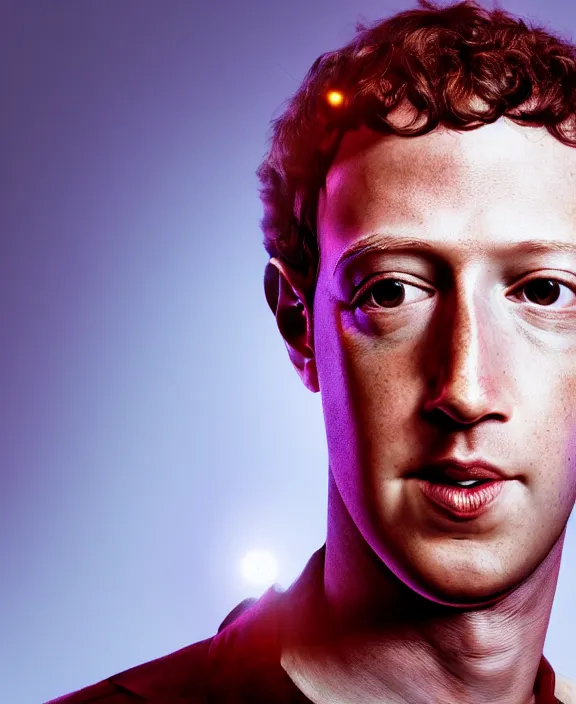 Prompt: Mark Zuckerberg with a glowing red steampunk eye implant by Steohan Martiniere and Moebius, 4k resolution, detailed